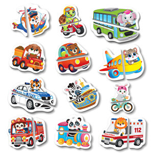 12-36 Ay İlk Magnet Puzzle - Taşıtlar