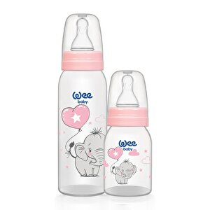 Wee Baby  125+250 2'li PP Biberon Pembe