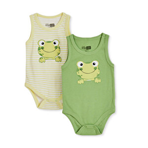 HelloBaby 2li Atlet Bod, Yeşil, 1 - 3 Ay