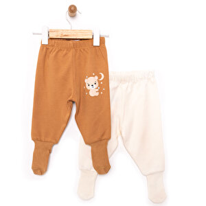 HelloBaby 2li Çoraplı, Kahverengi, 3 Ay