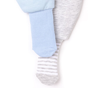 2li Çoraplı Pantolon Melanj Erkek Bebek