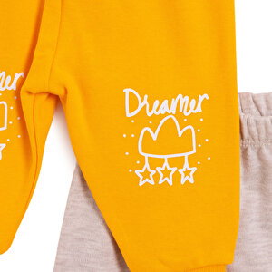 Kız Bebek 2'li Çoraplı Pijama Pantolon İnterlok Kız Bebek 2'li Çoraplı Pijama Pantolon İnterlok