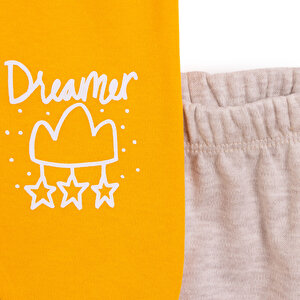 Kız Bebek 2'li Çoraplı Pijama Pantolon İnterlok Kız Bebek 2'li Çoraplı Pijama Pantolon İnterlok