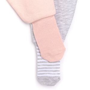 2li Çoraplı Pantolon Melanj Kız Bebek