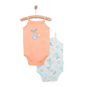 HelloBaby 2li İp Askılı Body, Mint, 3 Ay