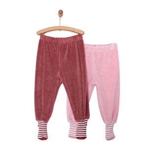 Hellobaby 2li Kadife Çorapl, Pembe, 3 Ay