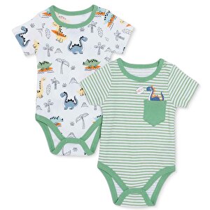 HelloBaby 2li Kısa Kol, Yeşil, 1 - 3 Ay