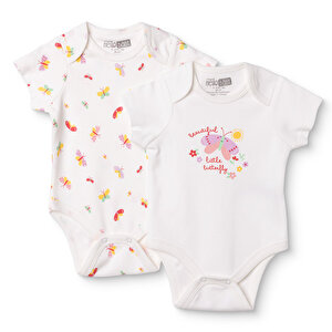 HelloBaby 2li Kısa Kol B, Ekru, 1 - 3 Ay