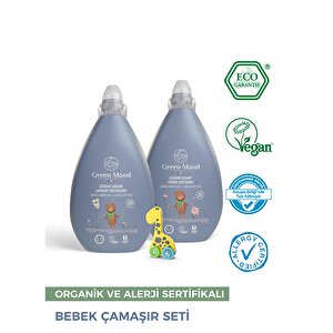 2'li Parfümsüz Bebek Çamaşır Temizlik Seti (Deterjan 1000 ml+Yumuşatıcı 1000 ml) 2000ml 2'li Parfümsüz Bebek Çamaşır Temizlik Seti (Deterjan 1000 ml+Yumuşatıcı 1000 ml) 2000ml