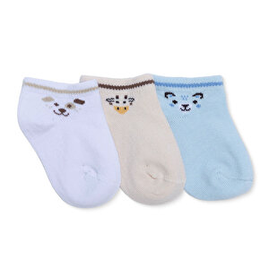 HelloBaby 3'lü Bilek Çorap, Mavi, 0-6 Ay