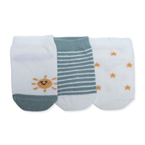 HelloBaby 3'lü Bilek Çorap, Sarı, 0-6 Ay