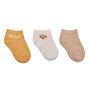 HelloBaby 3'lü Bilek Çorap, Ekru, 0-6 Ay HelloBaby 3'lü Bilek Çorap, Ekru, 0-6 Ay