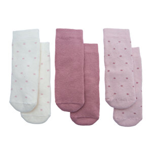 HelloBaby 3lü Havlu Çorap, Pembe, 0-6 Ay