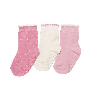 HelloBaby 3lü Kaydırmaz Ç, Pembe, 0-6 Ay