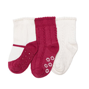 HelloBaby 3lü Kaydırmaz Ç, Pembe, 0-6 Ay