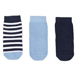 HelloBaby 3lü Kaydırmaz Ço, Mavi, 0-6 Ay