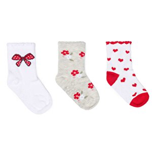 HelloBaby 3lü Kaydırmaz, Kırmızı, 0-6 Ay