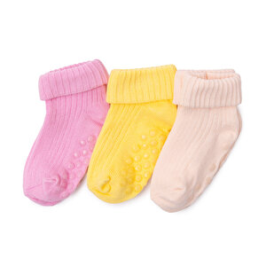 HelloBaby 3lü Kıvrık, Açık Pembe, 0-3 Ay