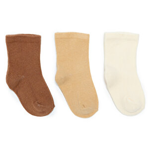 HelloBaby 3lü Soket, Kahverengi, 0-6 Ay