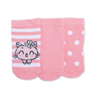 HelloBaby 3lü Soket Çorap, Pembe, 0-6 Ay