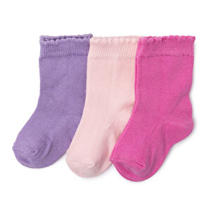 HelloBaby 3lü Soket Çor, Purple|, 0-6 Ay