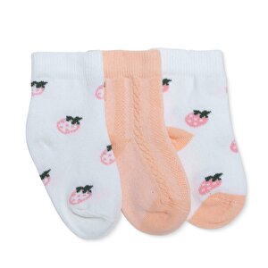 HelloBaby 3lü Soket Çorap, Somon, 0-6 Ay