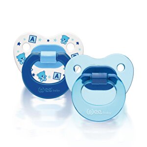 437 Wee Baby 2'li Damaklı Emzik No:1 Mavi 437 Wee Baby 2'li Damaklı Emzik No:1 Mavi