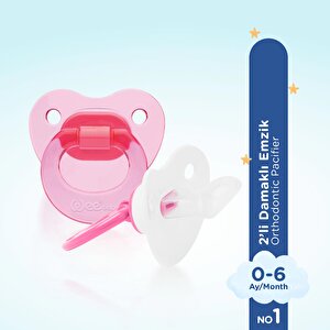 Wee Baby  2li Damaklı Emzik No:1 Pembe