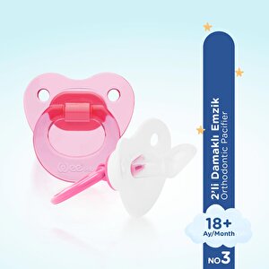 Wee Baby 2li Damaklı Emzik No:3 Pembe