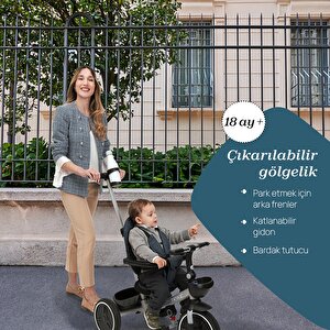 4IN1 KATLANABİLİR ÜÇ TEKERLEKLİ,EBEVEYN KONTROLLÜ BİSİKLET