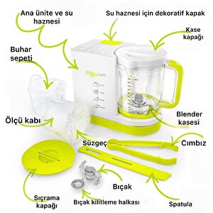 5'li 1 Arada Bebek Yemek Hazırlama Robotu - AGU Octopy