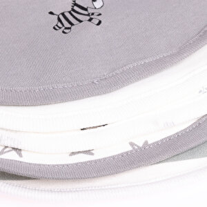 5'li Arkası Havlu Önlük / Zebra-Gri 5'li Arkası Havlu Önlük / Zebra-Gri