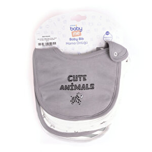 5'li Arkası Havlu Önlük / Zebra-Gri 5'li Arkası Havlu Önlük / Zebra-Gri