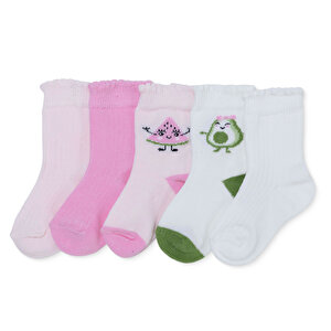 HelloBaby 5'li Soket, Açık Pembe, 0-6 Ay