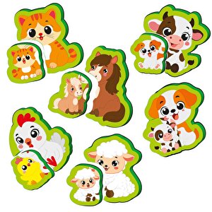 6-16 Ay İlk Pofidik Magnet Puzzle - Çiftlik Hayvanları