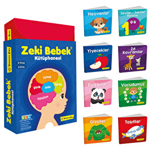 6-24 Ay Zeki Bebek Kütüphanesi 8'li Set 6-24 Ay Zeki Bebek Kütüphanesi 8'li Set