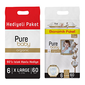 Pure Baby 6 Beden 60 Adet, 6 Beden