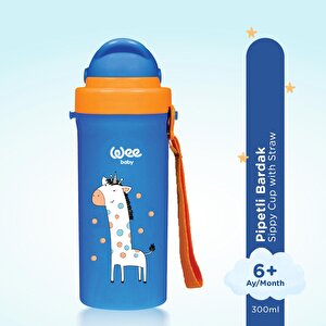 896 Wee Baby Pipetli Bardak Mavi 300 ml