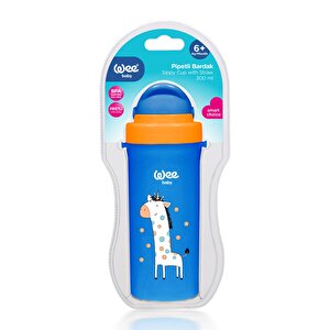 896 Wee Baby Pipetli Bardak Mavi 300 ml