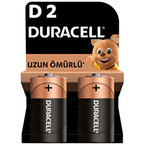 Duracell Alkalin D Pil 2li