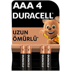 Duracell Alkalin AAA İnce Kalem Pil 4 Ad