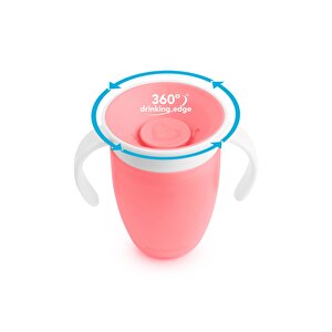 Miracle 360 Derece Alıştırma Bardağı 6+ Ay 207 ml Pembe Miracle 360 Derece Alıştırma Bardağı 6+ Ay 207 ml Pembe