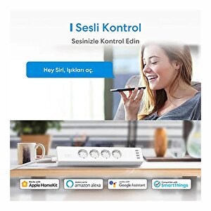 Akıllı Çoklu Priz - 4 Güç + 4 USB