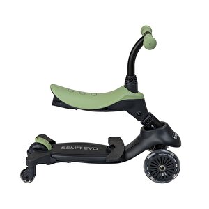 Funride Sema 5 özellikli Oturaklı Işıklı Tekerlekli 3 Tekerlekli Scooter