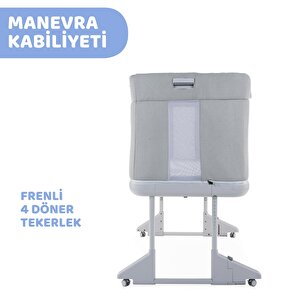 Next2Me Forever Anne Yanı Asansörlü ve Yüksekliği Ayarlanabilir Beşik Moon Grey Next2Me Forever Anne Yanı Asansörlü ve Yüksekliği Ayarlanabilir Beşik Moon Grey