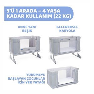 Next2Me Forever Anne Yanı Asansörlü ve Yüksekliği Ayarlanabilir Beşik Moon Grey Next2Me Forever Anne Yanı Asansörlü ve Yüksekliği Ayarlanabilir Beşik Moon Grey
