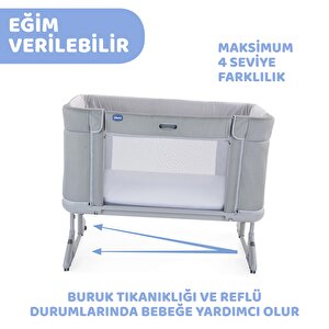 Next2Me Forever Anne Yanı Asansörlü ve Yüksekliği Ayarlanabilir Beşik Moon Grey Next2Me Forever Anne Yanı Asansörlü ve Yüksekliği Ayarlanabilir Beşik Moon Grey