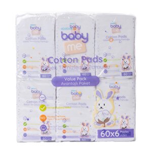 Bebek Temizleme Pamuğu 6x60 adet