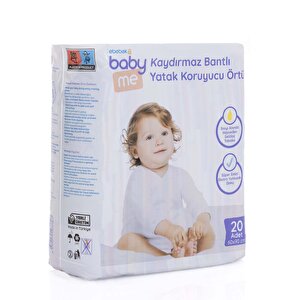 Kaydırmaz Bantlı Yatak Koruyucu Örtü 60x90 cm 20 Adet Kaydırmaz Bantlı Yatak Koruyucu Örtü 60x90 cm 20 Adet