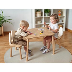 Bee Smart Safir Meşe 2 Sandalyeli Set
